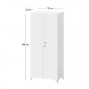 Ντουλάπα - Παπουτσοθήκη Cilem Megapap Χρώμα Λευκό 70X32X188Εκ.