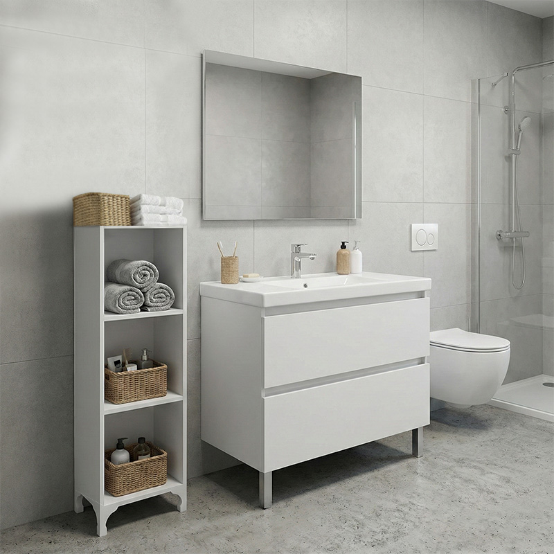 Βιβλιοθήκη - Ραφιέρα Clare Megapap Χρώμα Λευκό 30X20X108Εκ.