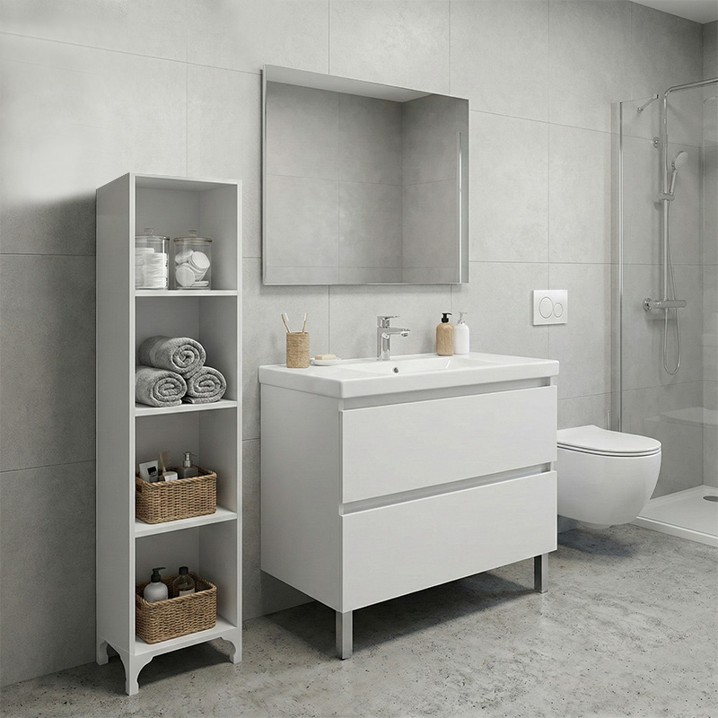 Βιβλιοθήκη - Ραφιέρα Clare Megapap Χρώμα Λευκό 30X20X128Εκ.