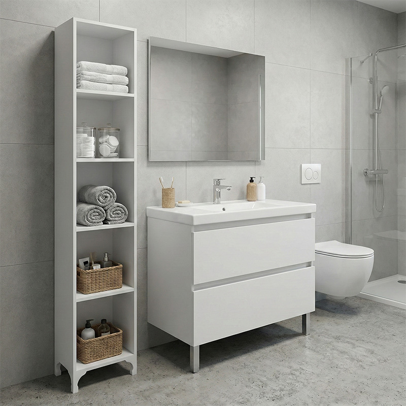 Βιβλιοθήκη - Ραφιέρα Clare Megapap Χρώμα Λευκό 30X20X168Εκ.