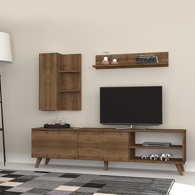 Σύνθεση Τηλεόρασης Orion Megapap Από Μελαμίνη Χρώμα Καρυδί 180X35X47Εκ. Σύνθεση Τηλεόρασης Orion Megapap Από Μελαμίνη Χρώμα Καρυδί 180X35X47Εκ.