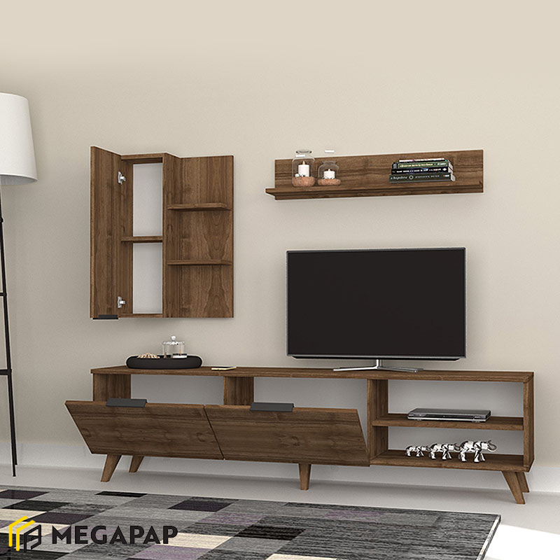 Σύνθεση Τηλεόρασης Orion Megapap Από Μελαμίνη Χρώμα Καρυδί 180X35X47Εκ. Σύνθεση Τηλεόρασης Orion Megapap Από Μελαμίνη Χρώμα Καρυδί 180X35X47Εκ.