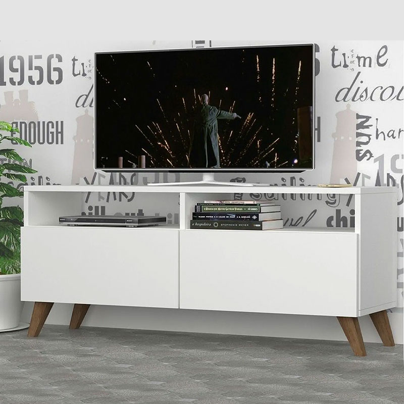 Έπιπλο Τηλεόρασης Inci Megapap Από Μελαμίνη Χρώμα Λευκό 120X35X50Εκ. Έπιπλο Τηλεόρασης Inci Megapap Από Μελαμίνη Χρώμα Λευκό 120X35X50Εκ.