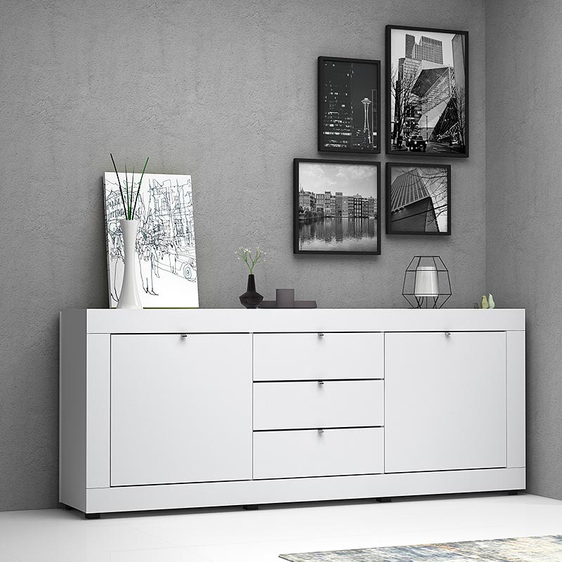 Μπουφές Μελαμίνης Ocean Megapap Χρώμα Λευκό 210X45X86Εκ. Μπουφές Μελαμίνης Ocean Megapap Χρώμα Λευκό 210X45X86Εκ.