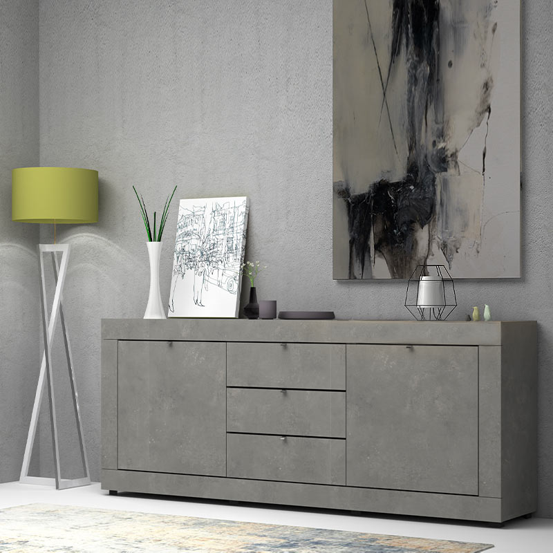 Μπουφές Μελαμίνης Ocean Megapap Χρώμα Ανθρακί 210X45X86Εκ. Μπουφές Μελαμίνης Ocean Megapap Χρώμα Ανθρακί 210X45X86Εκ.