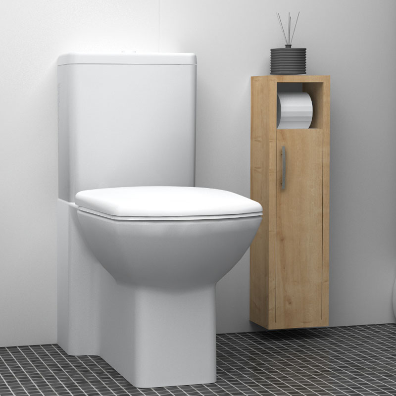 Στήλη Μπάνιου Μελαμίνης Murray Megapap Χρώμα Φυσικό Οξιάς 16X14X70Εκ.