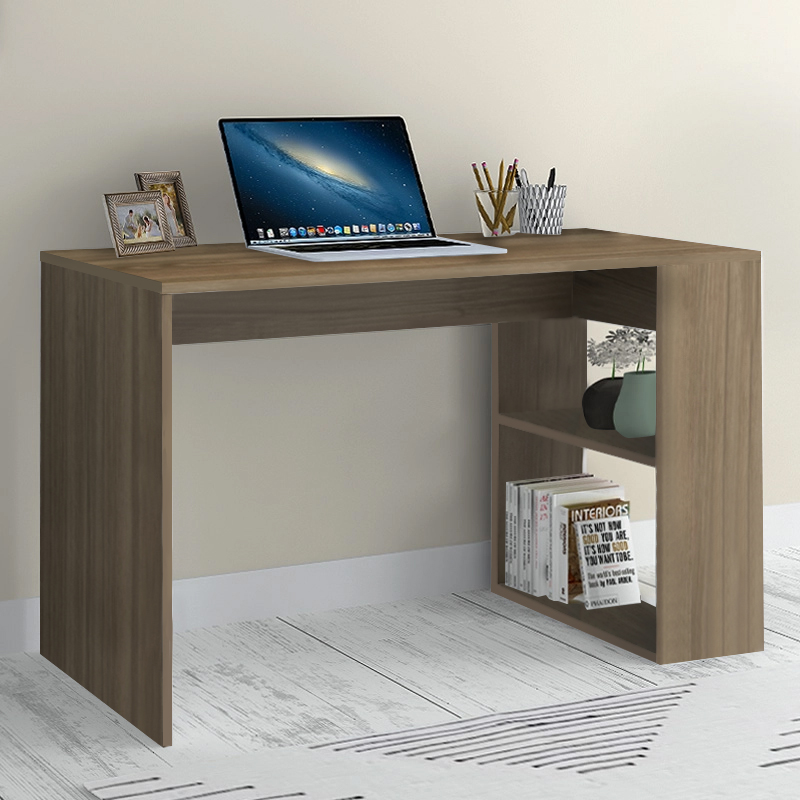 Γραφείο Εργασίας Mikro Megapap Χρώμα Καρυδί 120X60X75Εκ.