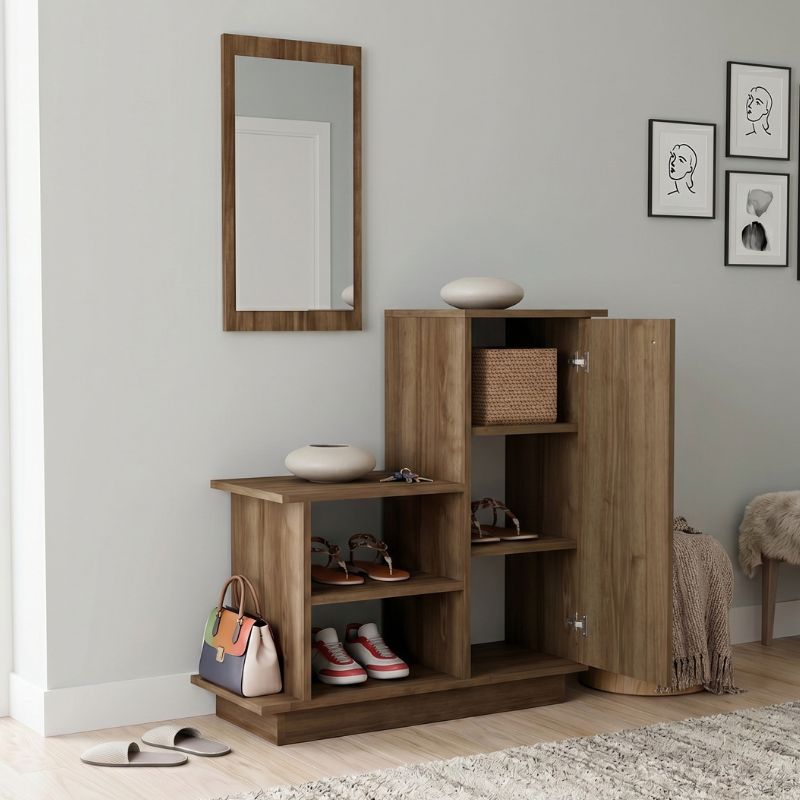 Έπιπλο Εισόδου Cute Megapap Χρώμα Καρυδί 90X35X95Εκ.