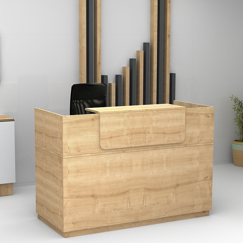 Γραφείο Reception Lemmon Megapap Χρώμα Φυσικό Οξιάς 120X70X110Εκ.