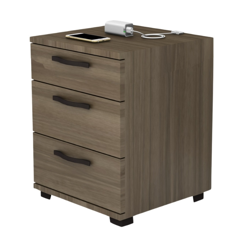 Κομοδίνο Roco Megapap Χρώμα Καρυδί 40X39X57Εκ.