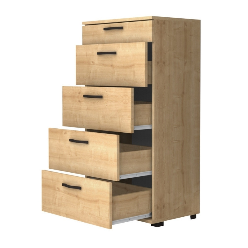 Συρταριέρα Helia Megapap Χρώμα Φυσικό Οξιάς 60X44X108Εκ.