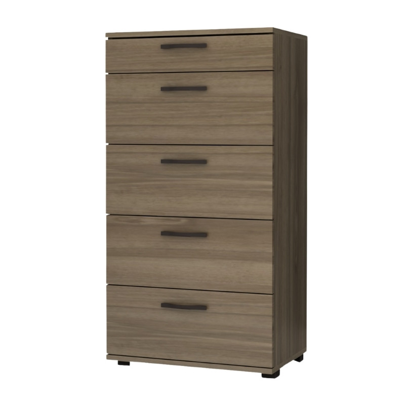 Συρταριέρα Helia Megapap Χρώμα Καρυδί 60X44X108Εκ.