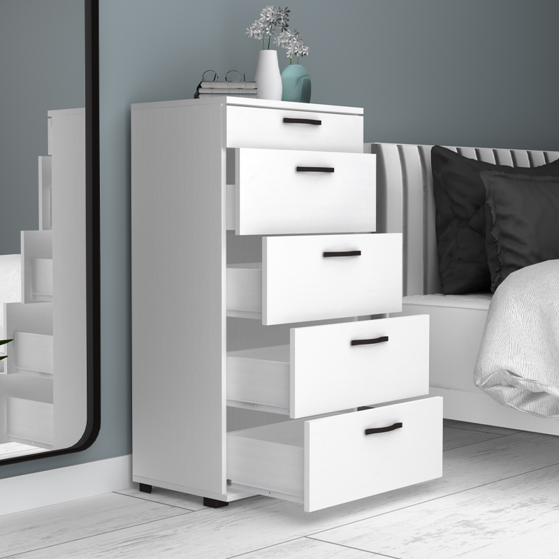 Συρταριέρα Helia Megapap Χρώμα Λευκό 60X44X108Εκ. Συρταριέρα Helia Megapap Χρώμα Λευκό 60X44X108Εκ.