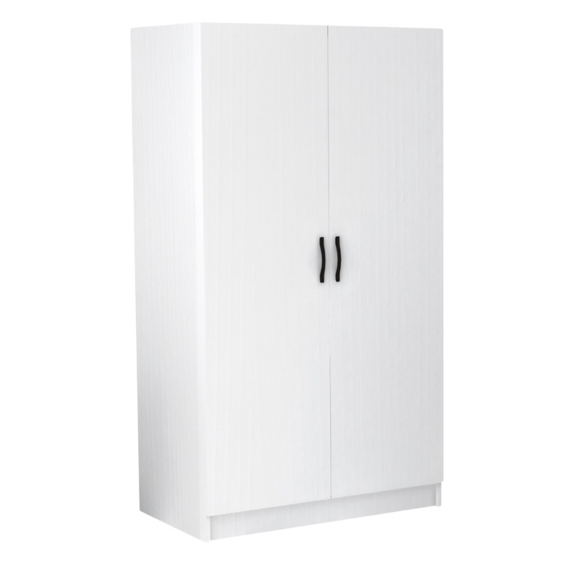 Ντουλάπα Ρούχων Victoria Megapap Δίφυλλη Χρώμα Λευκό 100X60X181Εκ.