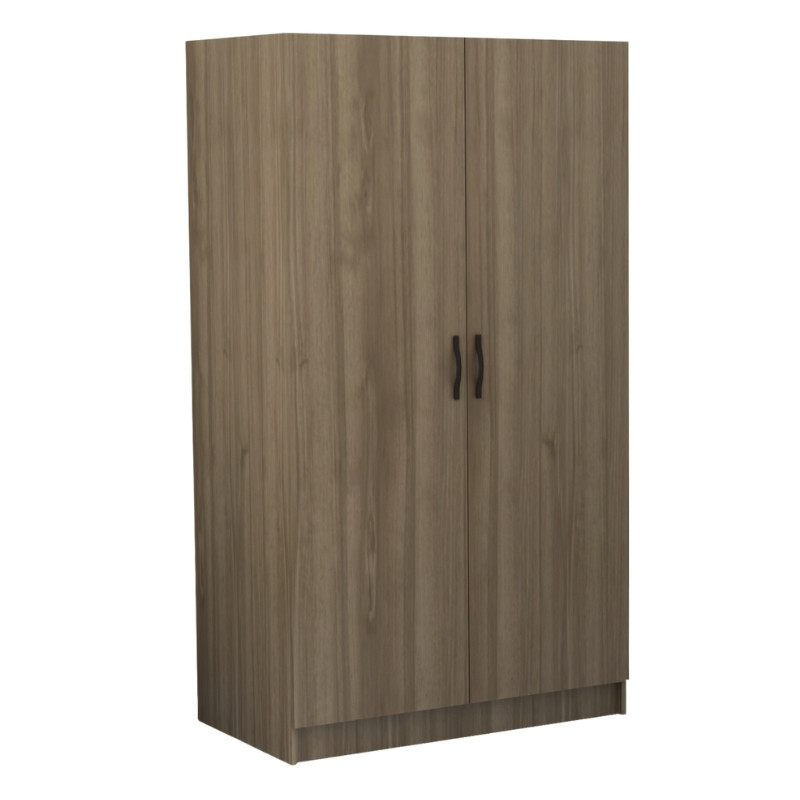 Ντουλάπα Ρούχων Victoria Megapap Δίφυλλη Χρώμα Καρυδί 100X60X181Εκ.