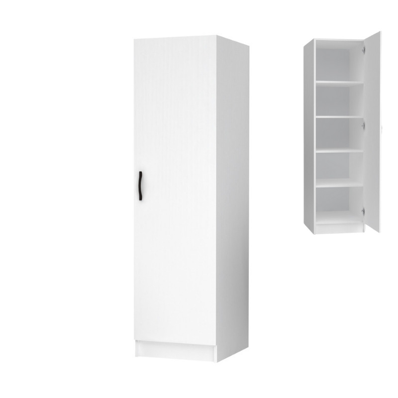 Ντουλάπα Ρούχων Victoria Megapap Μονόφυλλη Χρώμα Λευκό 50X60X181Εκ.