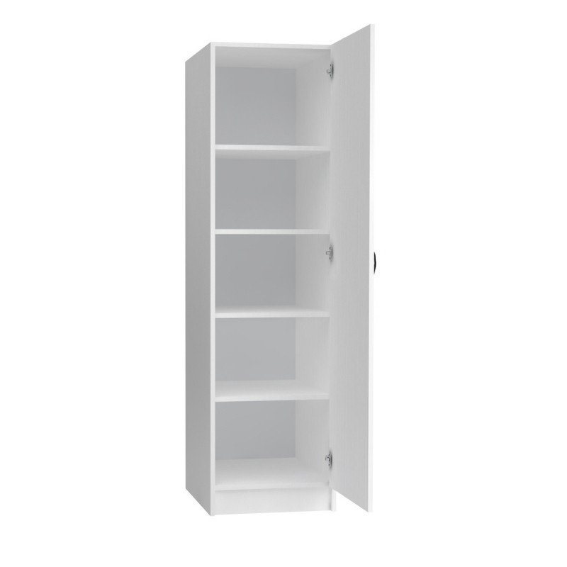 Ντουλάπα Ρούχων Victoria Megapap Μονόφυλλη Χρώμα Λευκό 50X60X181Εκ.