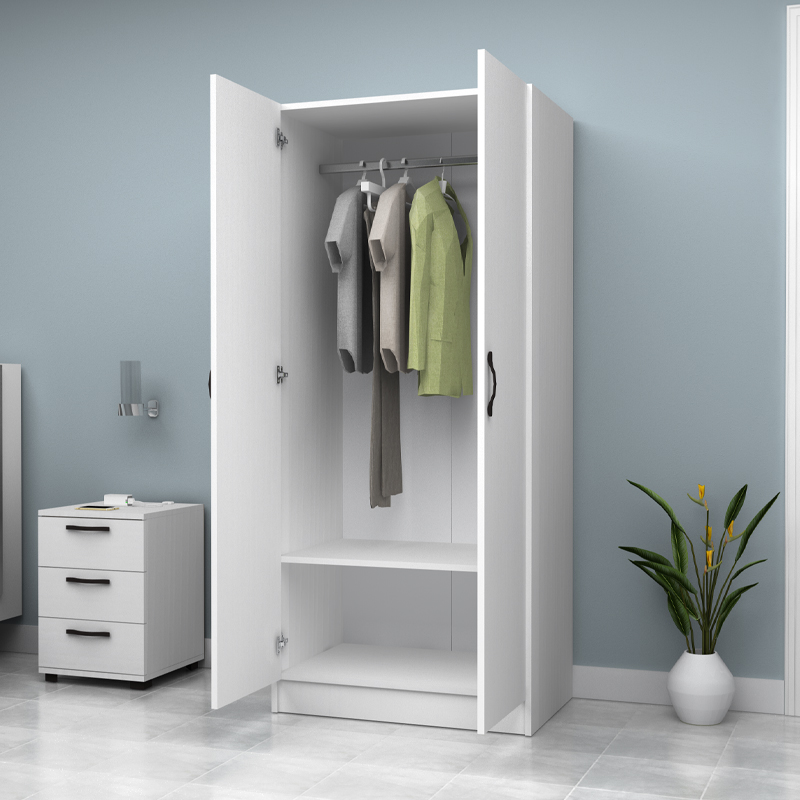 Ντουλάπα Ρούχων Vivian Megapap Δίφυλλη Χρώμα Λευκό 80X51,8X181Εκ. Ντουλάπα Ρούχων Vivian Megapap Δίφυλλη Χρώμα Λευκό 80X51,8X181Εκ.