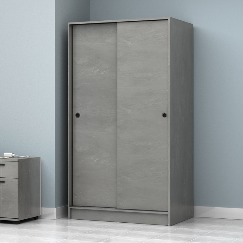 Ντουλάπα Ρούχων Regio Megapap Δίφυλλη Συρόμενη Χρώμα Γκρι Σκυροδέματος 100X60X181Εκ. Ντουλάπα Ρούχων Regio Megapap Δίφυλλη Συρόμενη Χρώμα Γκρι Σκυροδέματος 100X60X181Εκ.