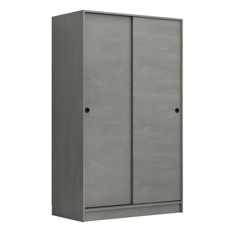 Ντουλάπα Ρούχων Regio Megapap Δίφυλλη Συρόμενη Χρώμα Καρυδί 120X60X200Εκ.