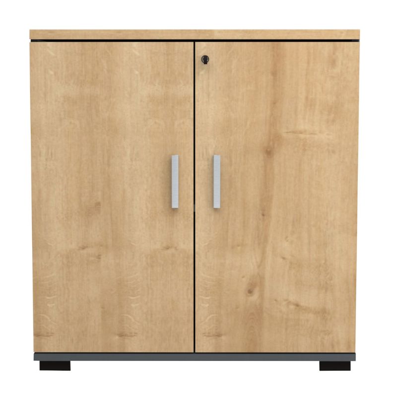 Ντουλάπι Γραφείου Επαγγελματικό Venturo Megapap Χρώμα Ανθρακί - Φυσικό Οξιάς 80X40X80Εκ.