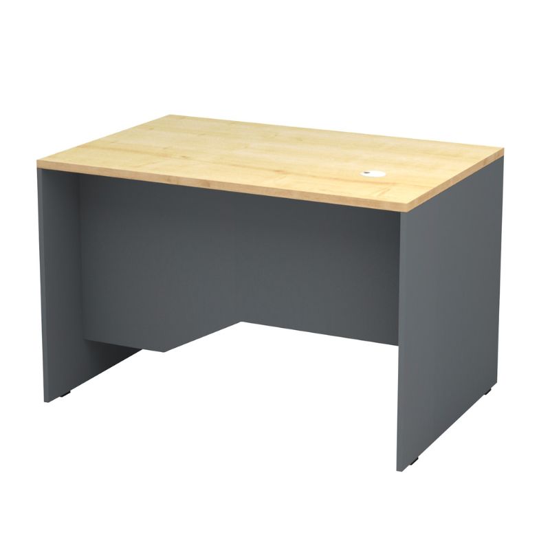 Γραφείο Επαγγελματικό Venturo Megapap Χρώμα Ανθρακί - Φυσικό Οξιάς 120X80X75Εκ.