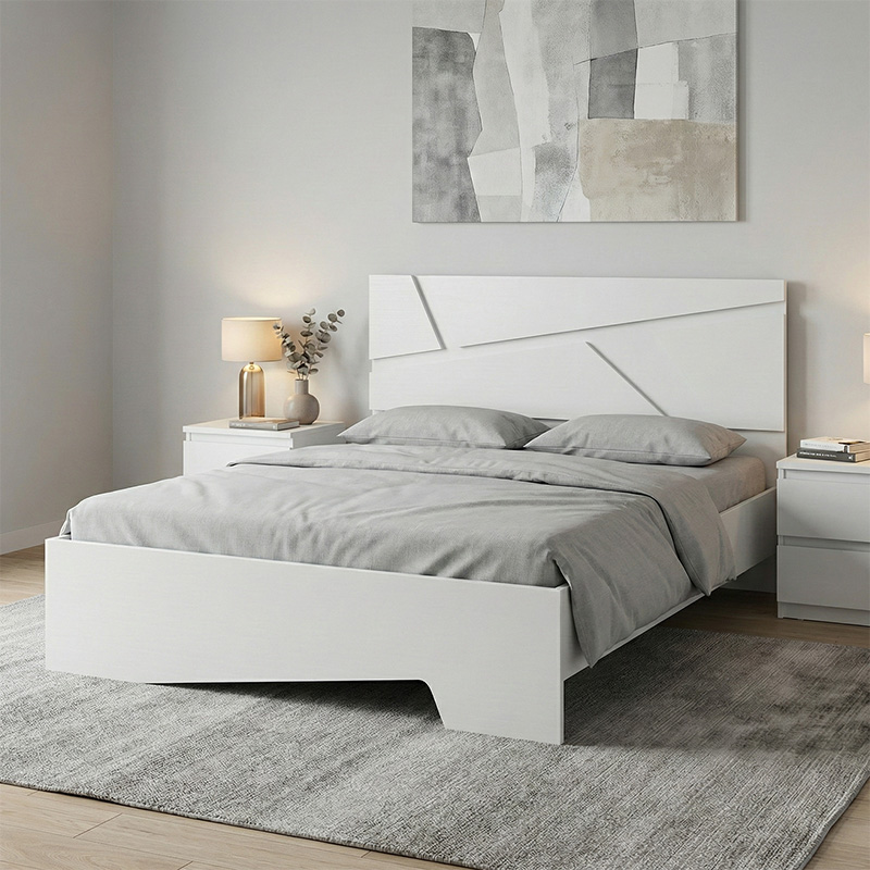 Κρεβάτι Efes Megapap Χρώμα Λευκό 160X200Εκ.