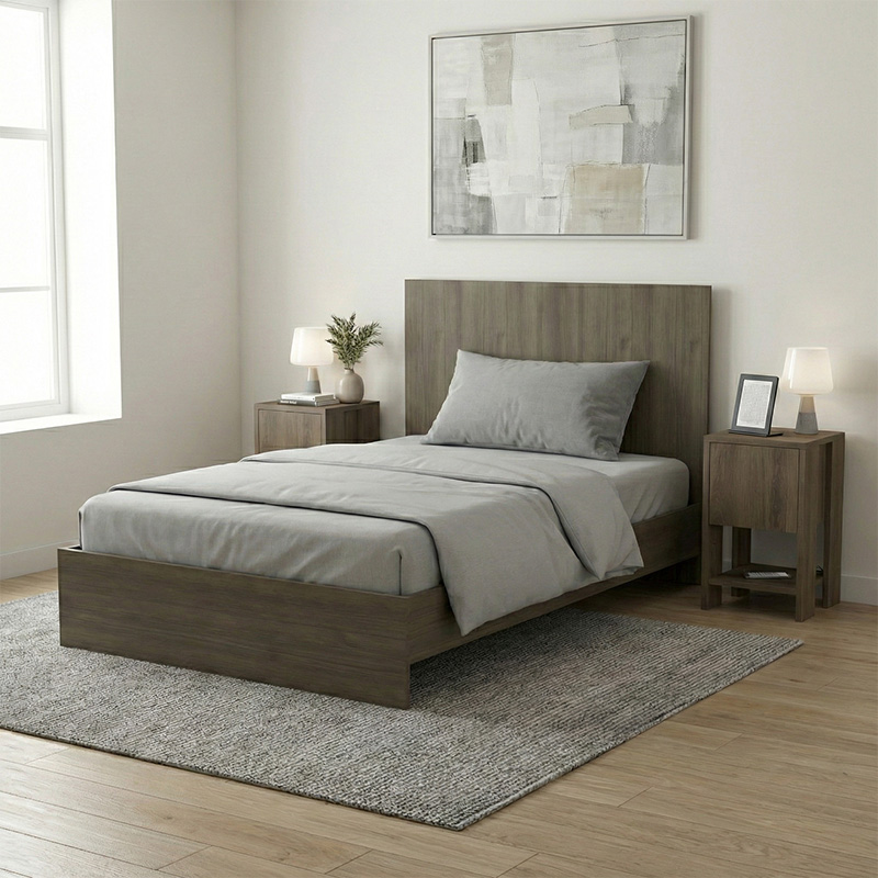 Κρεβάτι Troy Megapap Χρώμα Καρυδί 120X200Εκ.