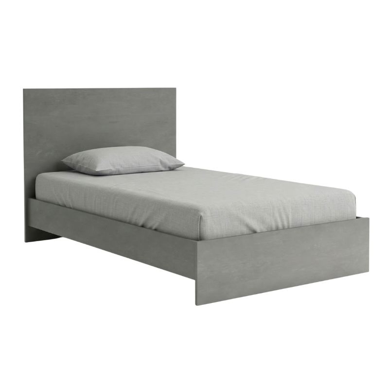 Κρεβάτι Troy Megapap Χρώμα Γκρι Σκυροδέματος 120X200Εκ.