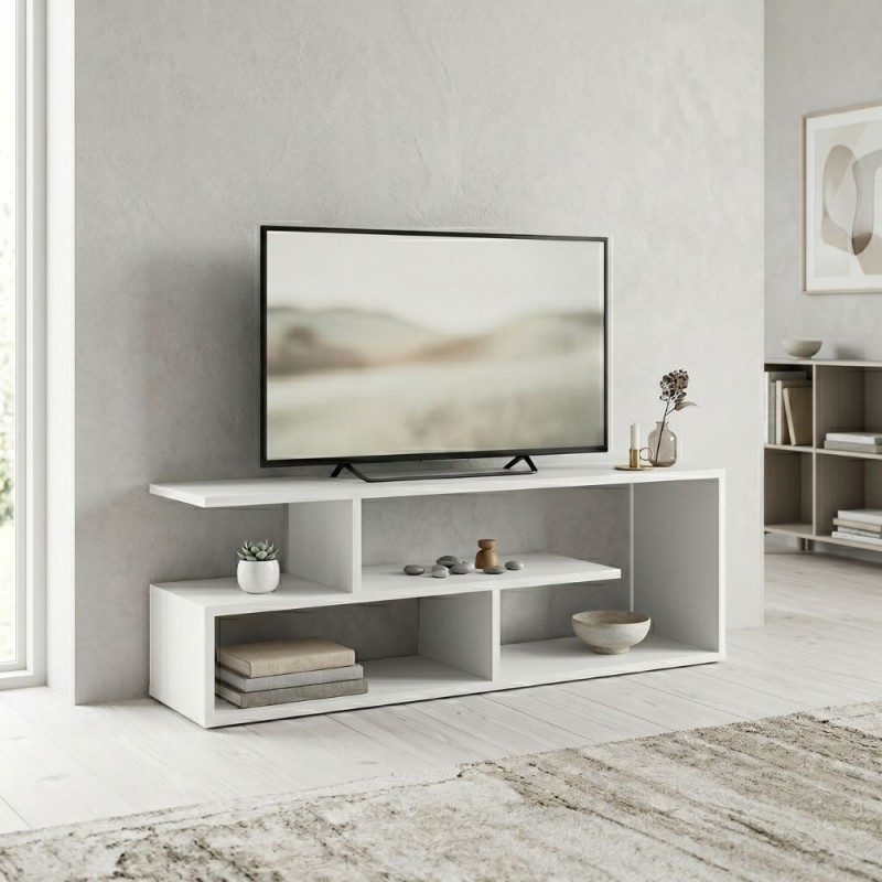 Έπιπλο Τηλεόρασης Forever Megapap Χρώμα Λευκό 120X30X40Cm.