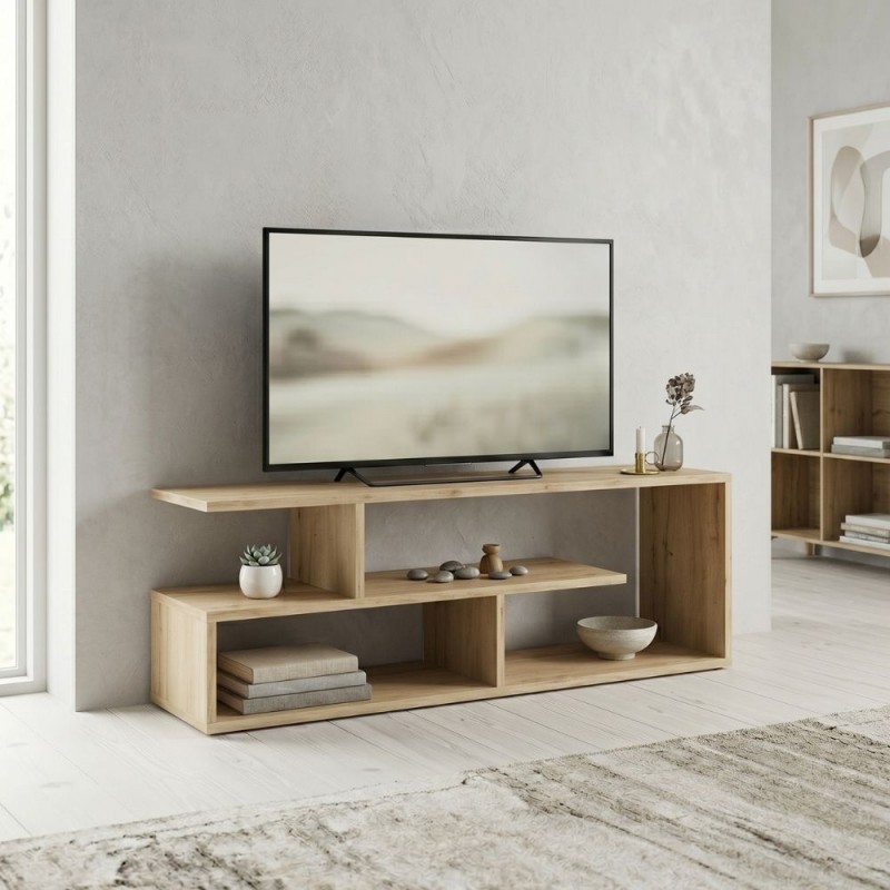 Έπιπλο Τηλεόρασης Forever Megapap Χρώμα Φυσικό Οξιάς 120X30X40Cm.