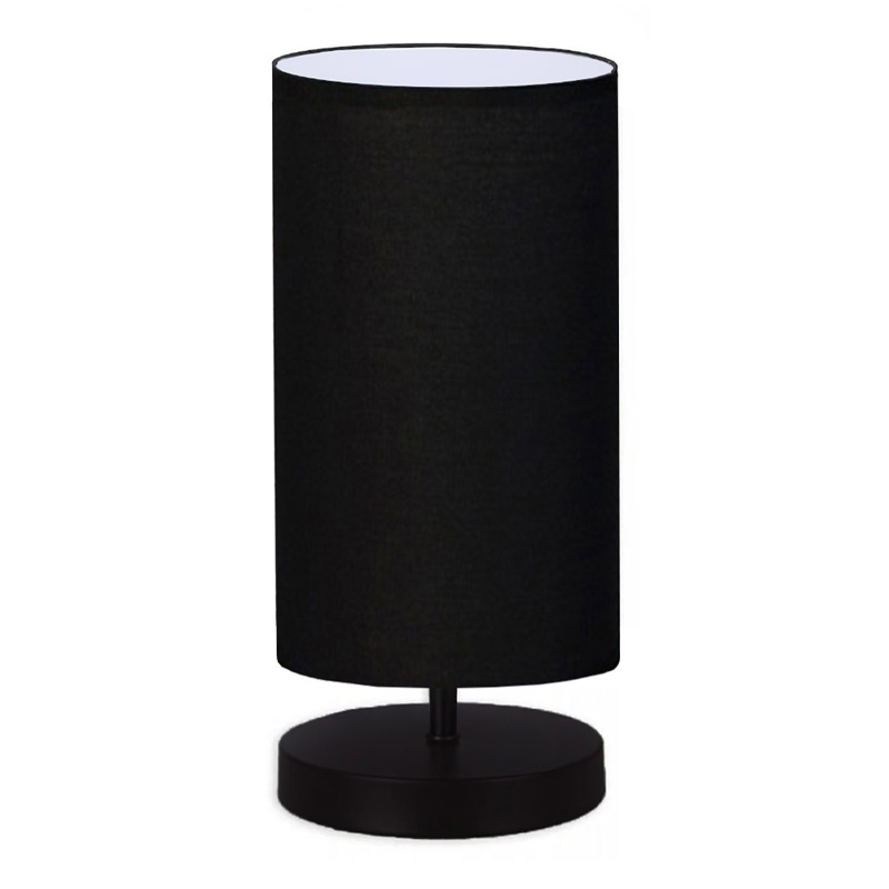 Φωτιστικό Επιτραπέζιο Winkler Megapap Ύφασμα/Ξύλο/Μέταλλο Χρώμα Μαύρο 15X24X30Εκ.