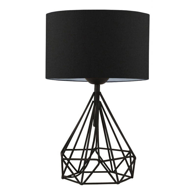 Φωτιστικό Επιτραπέζιο Christopher Megapap Ύφασμα/Μέταλλο Χρώμα Μαύρο 24X15X41Εκ.
