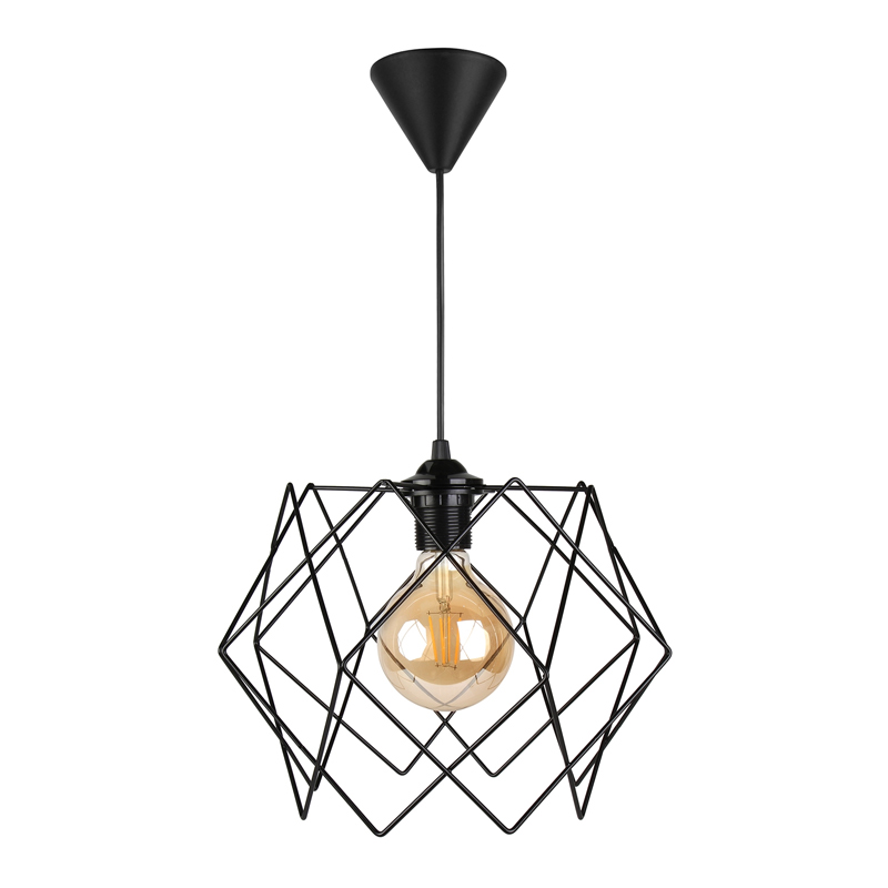 Φωτιστικό Οροφής Pyant Megapap Μεταλλικό Χρώμα Μαύρο 23X17X70Εκ.