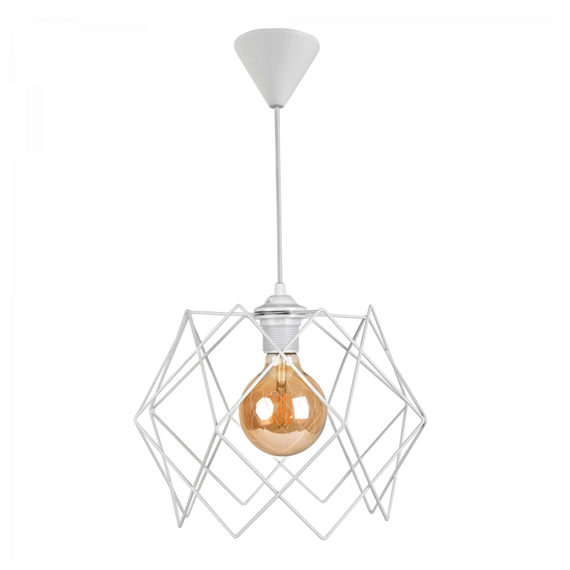 Φωτιστικό Οροφής Pyant Megapap Μεταλλικό Χρώμα Λευκό 23X17X70Εκ.