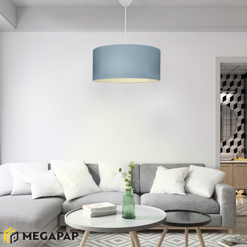 Φωτιστικό Οροφής Monahan Megapap Υφασμάτινο Χρώμα Μπλε 38X21X70Εκ.