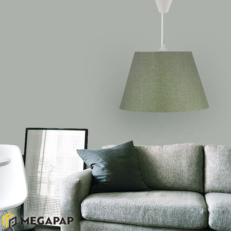 Φωτιστικό Οροφής Elanor Megapap Υφασμάτινο Χρώμα Κυπαρισσί 37X21X70Εκ.