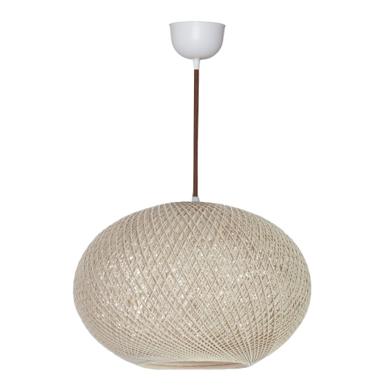 Φωτιστικό Οροφής Adrian Megapap Υφασμάτινο Χρώμα Μπεζ 40X21X70Εκ.