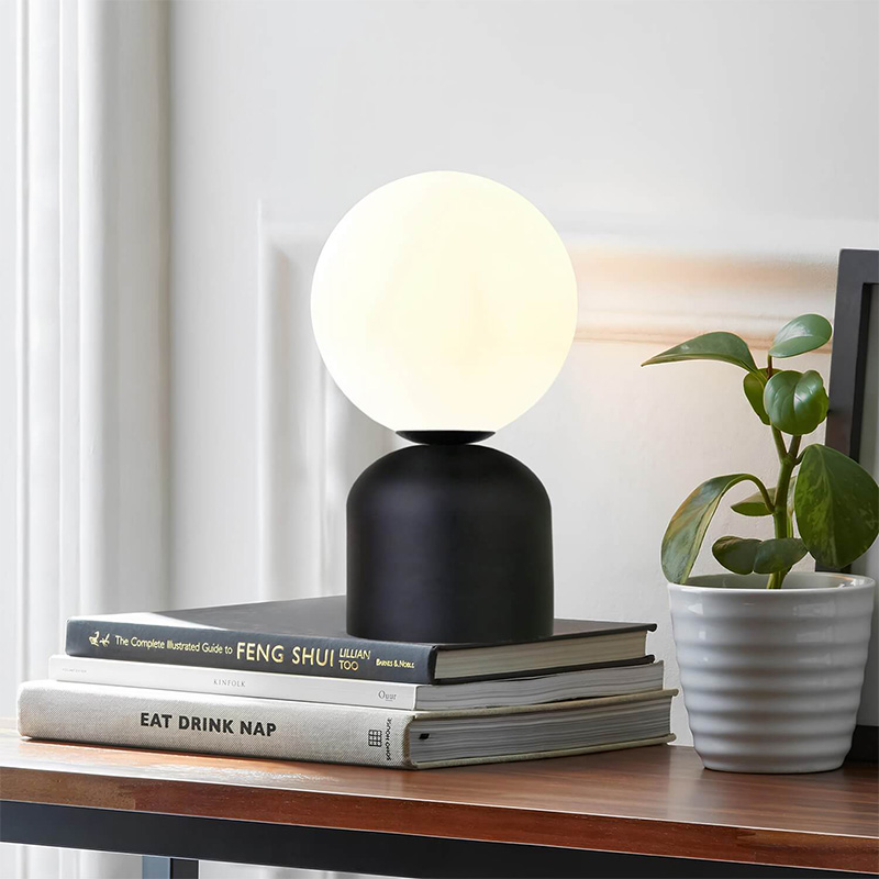 Φωτιστικό Επιτραπέζιο Albus Megapap E14 Μεταλλικό - Γυάλινο Χρώμα Μαύρο - Λευκό Ø13X28Εκ. Φωτιστικό Επιτραπέζιο Albus Megapap E14 Μεταλλικό - Γυάλινο Χρώμα Μαύρο - Λευκό Ø13X28Εκ.