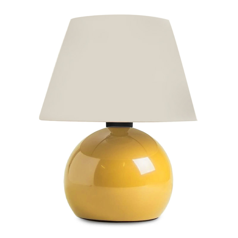 Φωτιστικό Επιτραπέζιο Alaska Megapap E27 Μεταλλικό - Ύφασμα Pvc Χρώμα Κίτρινο - Κρεμ Ø22X30Εκ. Φωτιστικό Επιτραπέζιο Alaska Megapap E27 Μεταλλικό - Ύφασμα Pvc Χρώμα Κίτρινο - Κρεμ Ø22X30Εκ.