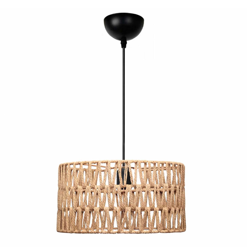 Φωτιστικό Οροφής Sarkiz Megapap E27 Από Σχοινί Μονόφωτο Χρώμα Φυσικό Ø30X70Εκ. Φωτιστικό Οροφής Sarkiz Megapap E27 Από Σχοινί Μονόφωτο Χρώμα Φυσικό Ø30X70Εκ.