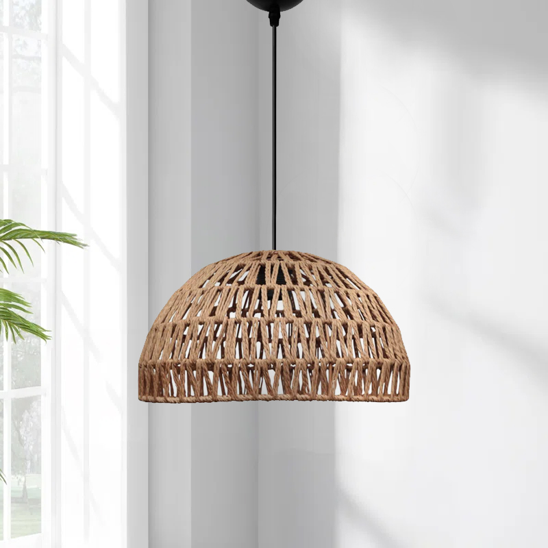 Φωτιστικό Οροφής Karon Megapap E27 Από Σχοινί Μονόφωτο Χρώμα Φυσικό Ø29X70Εκ. Φωτιστικό Οροφής Karon Megapap E27 Από Σχοινί Μονόφωτο Χρώμα Φυσικό Ø29X70Εκ.