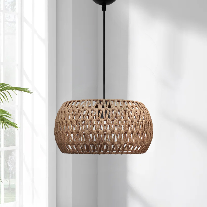 Φωτιστικό Οροφής Miranda Megapap E27 Από Σχοινί Μονόφωτο Χρώμα Φυσικό Ø30X70Εκ. Φωτιστικό Οροφής Miranda Megapap E27 Από Σχοινί Μονόφωτο Χρώμα Φυσικό Ø30X70Εκ.