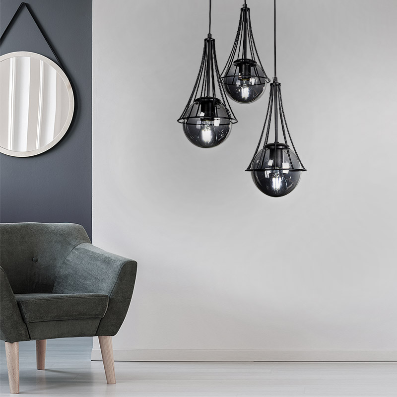 Φωτιστικό Οροφής Jahanvi Megapap Μεταλλικό Τρίφωτο Χρωμα Μαύρο 40X40X90Εκ. Φωτιστικό Οροφής Jahanvi Megapap Μεταλλικό Τρίφωτο Χρωμα Μαύρο 40X40X90Εκ.