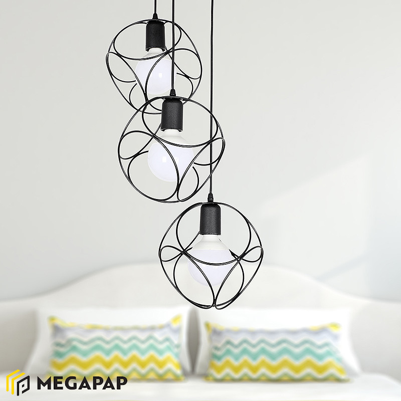 Φωτιστικό Οροφής Helene Megapap Μεταλλικό Τρίφωτο Χρώμα Μαύρο 35X35X90Εκ. Φωτιστικό Οροφής Helene Megapap Μεταλλικό Τρίφωτο Χρώμα Μαύρο 35X35X90Εκ.