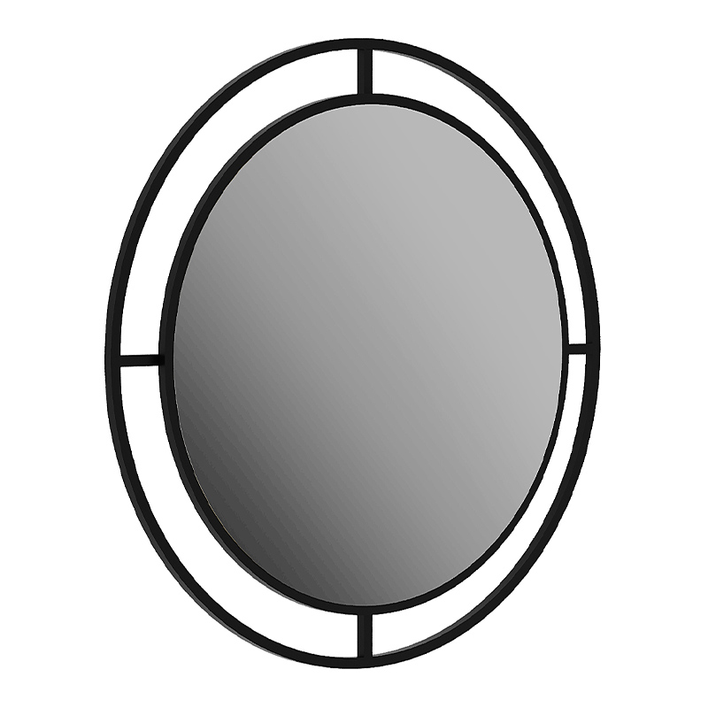 Καθρέφτης Τοίχου Merlin Megapap Χρώμα Μαύρο 57X2X57Εκ.