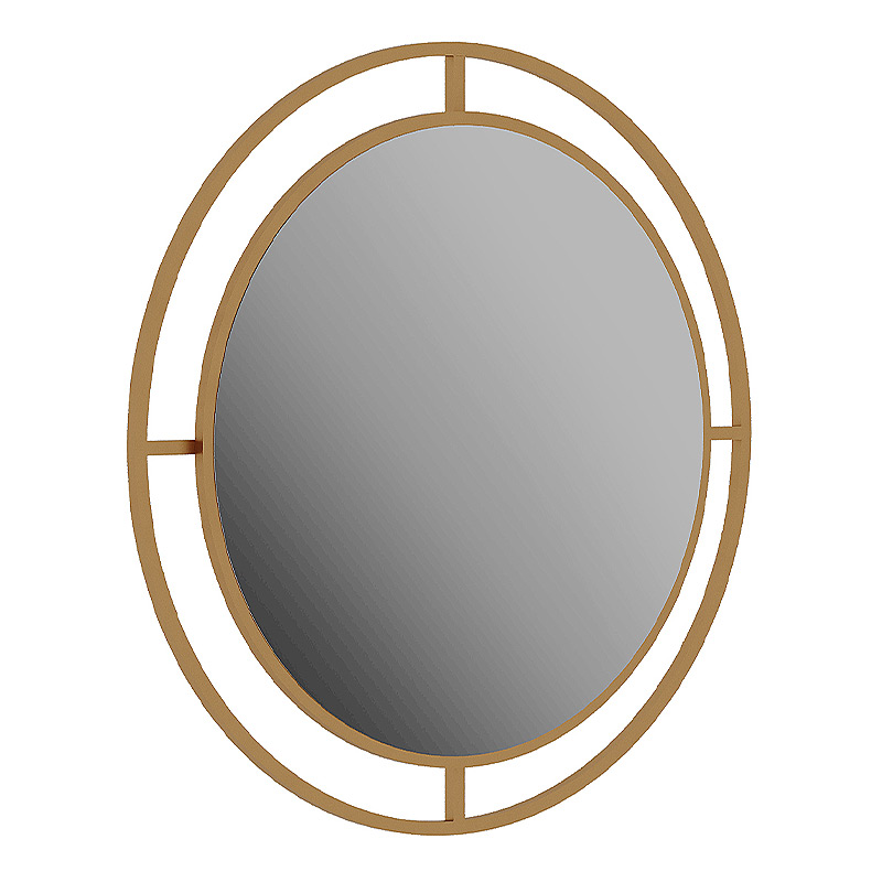 Καθρέφτης Τοίχου Merlin Megapap Χρώμα Χρυσό 57X2X57Εκ.