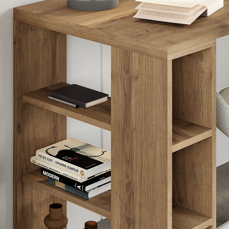 Γραφείο Εργασίας Colmar Megapap Χρώμα Ανοιχτό Καρυδί 140X60X75Εκ