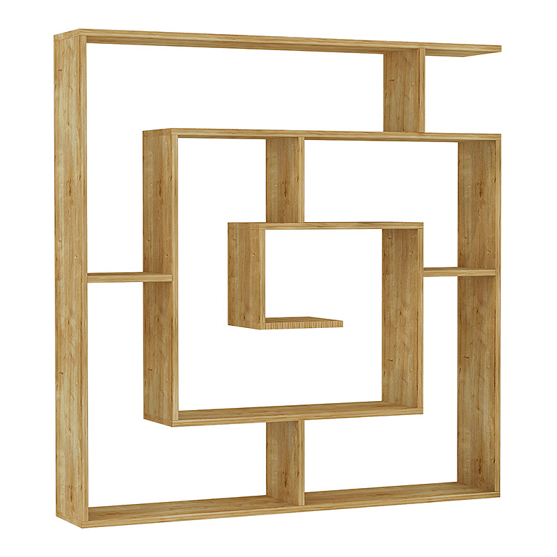 Βιβλιοθήκη Μελαμίνης Dedalo Megapap Χρώμα Φυσικό Οξιάς 125X22X129Εκ.