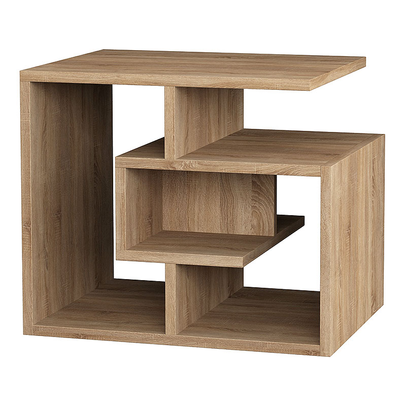 Βοηθητικό Τραπεζάκι Μελαμίνης Dedalo Megapap Χρώμα Φυσικό Οξιάς 54X40X45Εκ.